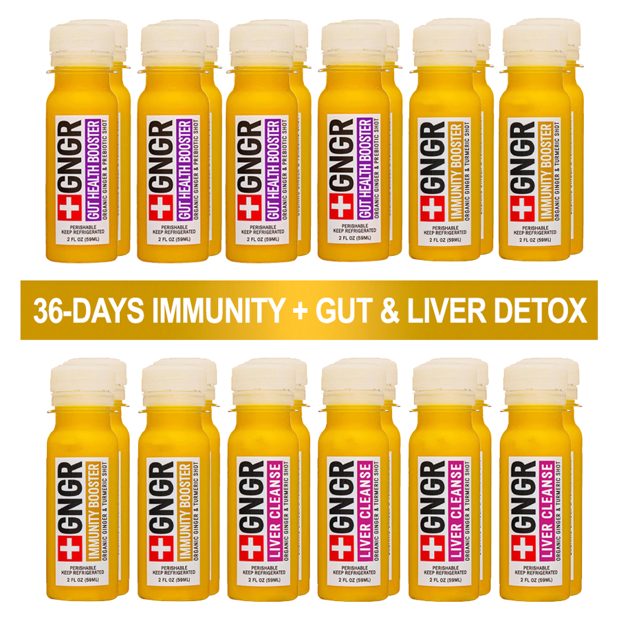 Immuity Booster + Liver Cleanse + Gut Health Booster 36 Shots