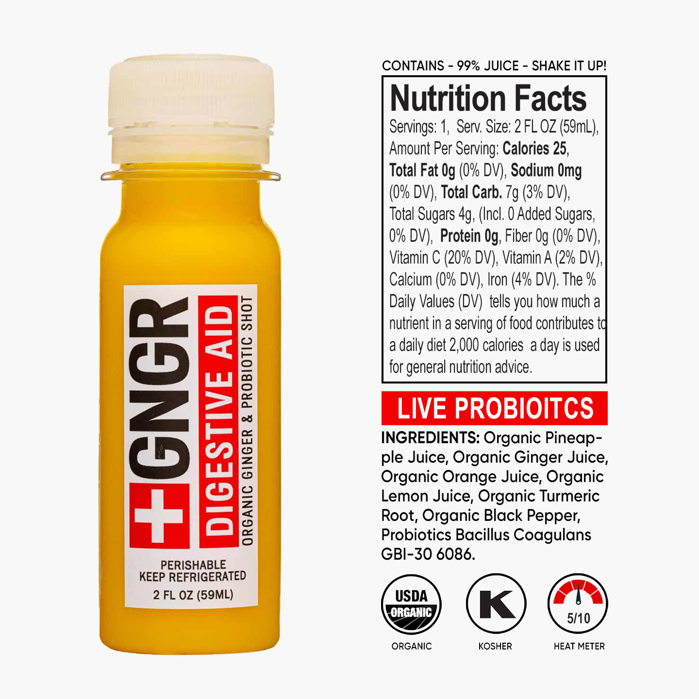 Ginger & Probiotic - 12 Pack